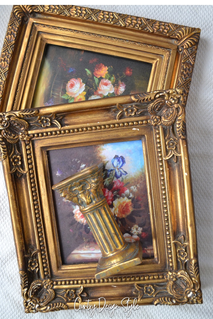 Gold Frames and candlestick