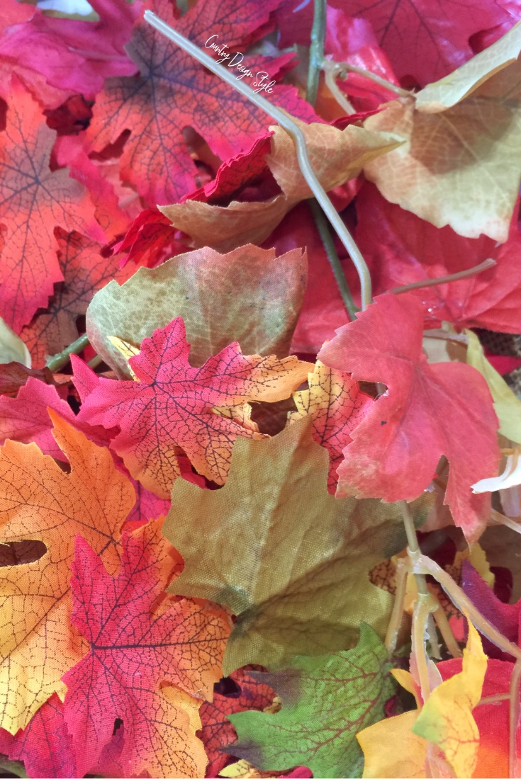 Dramatic Fall idea using Decorative Leaves
