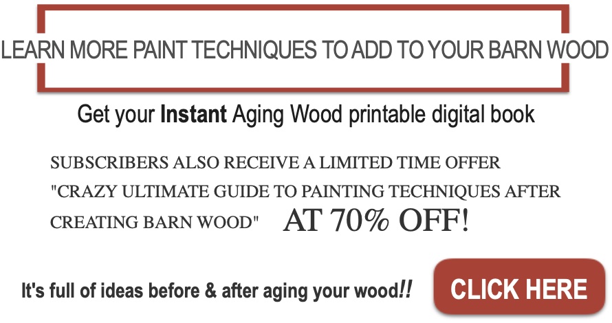 Aging wood ad insert no images