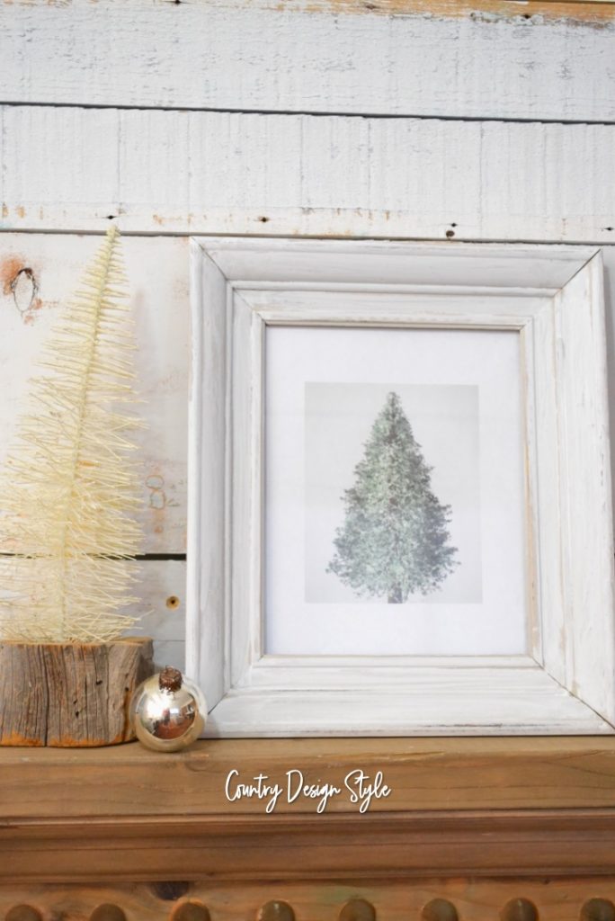 Pine Tree Picture Printable with bottle brush tree