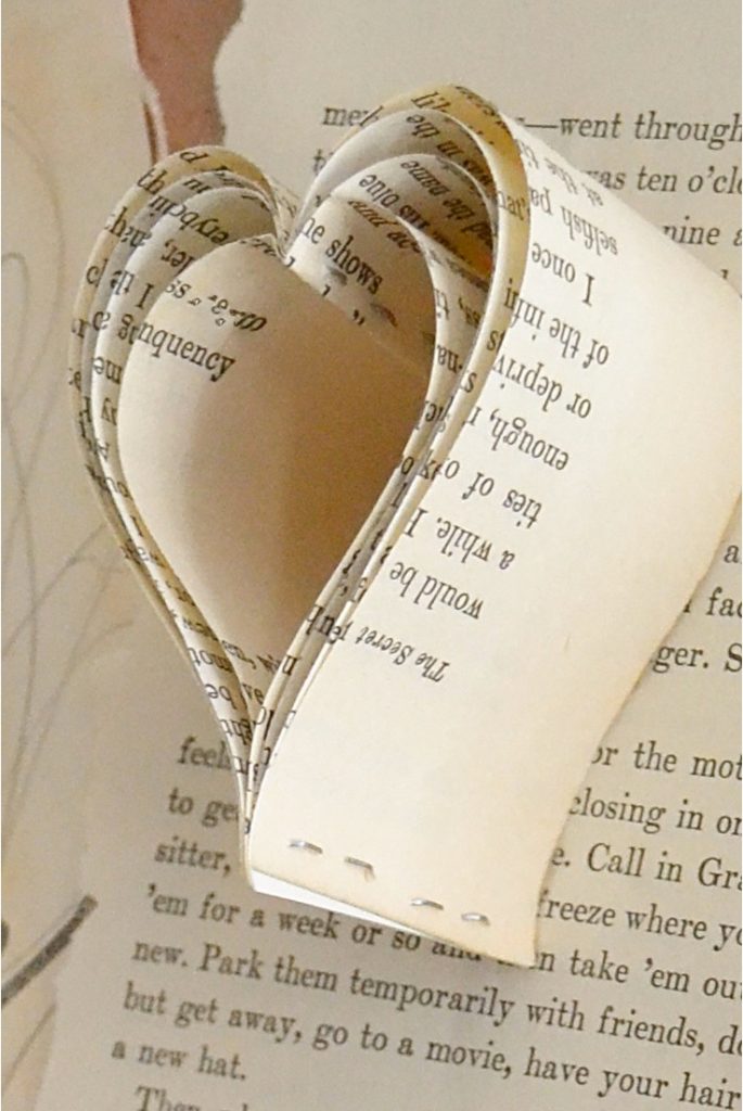 close up of page heart