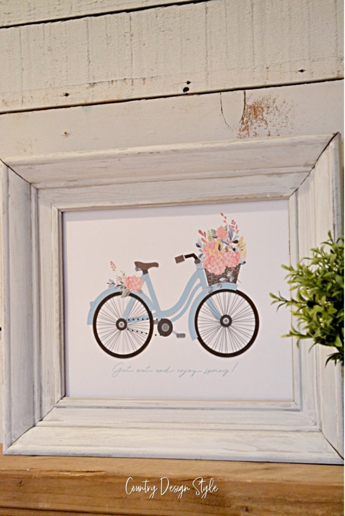 Bike Printable with flowers