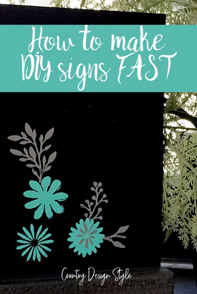 DIY sign flowers | Chalk Couture | Chalk Sign | make DIY signs | Stencils | Transfers | Country Design Style