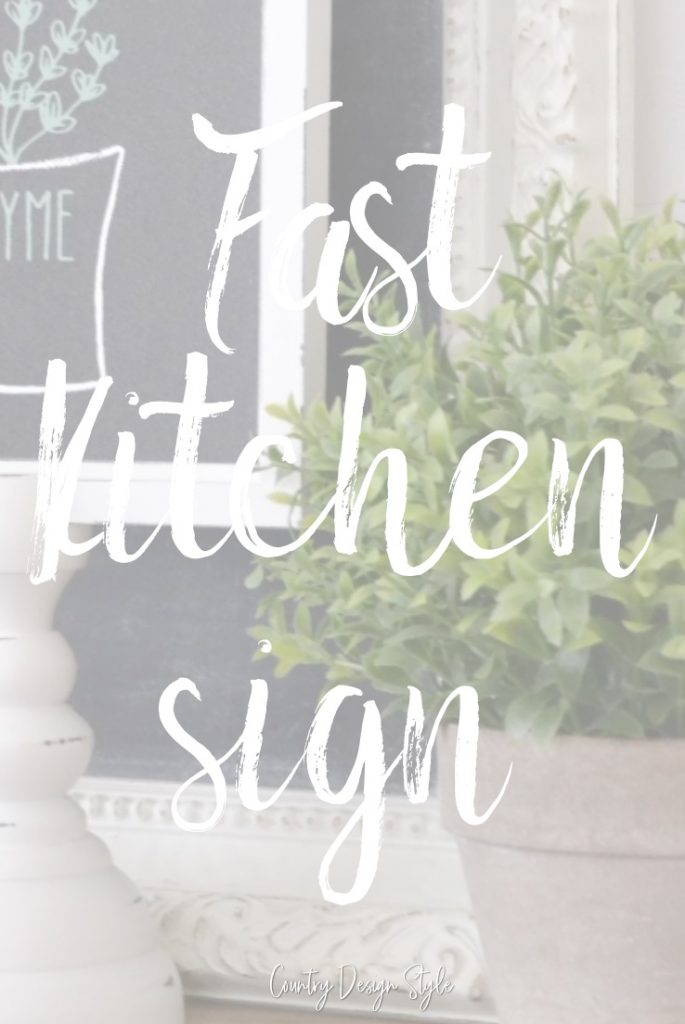 Fast kitchen sign with text overlay