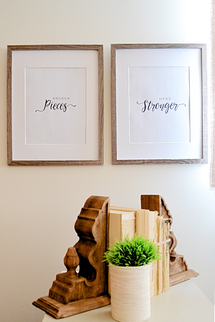 Printable broken pieces mend stronger