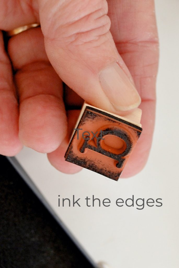 loading stamp with ink