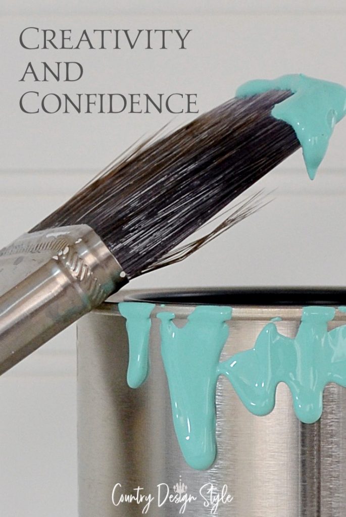 paint brush and can creativity and confidence to get home projects done