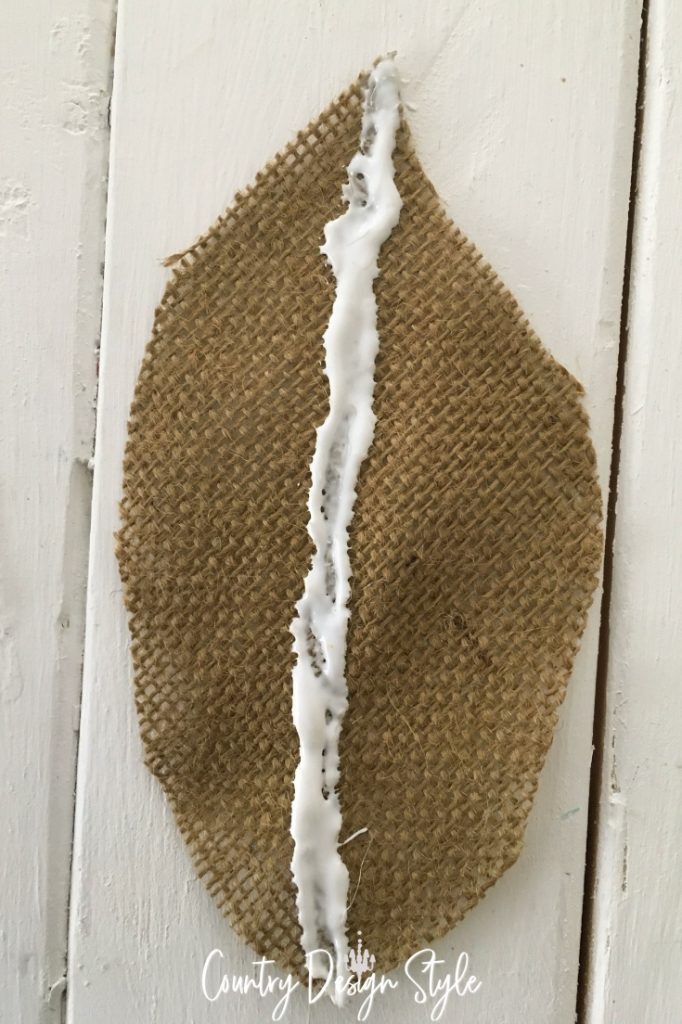 glue holding fibers of burlap