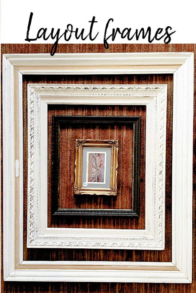 collection of different size photo frames