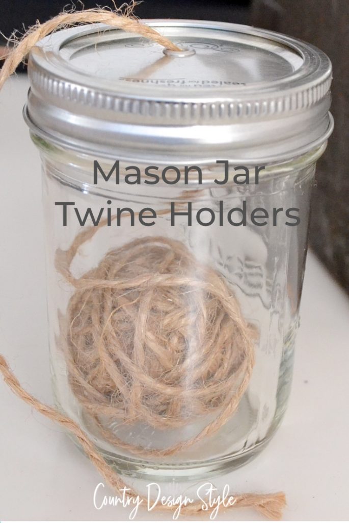ball of twine in mason jar