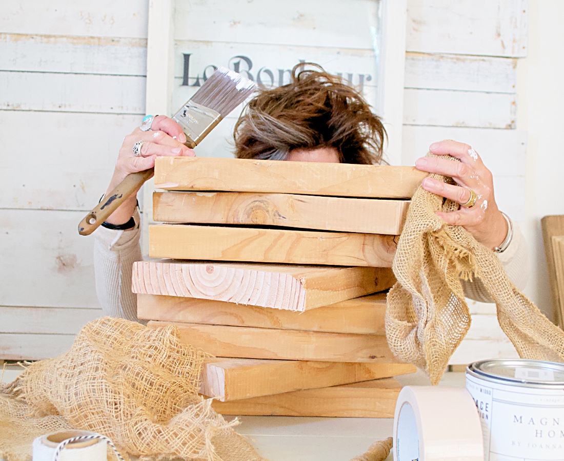 Me with farmhouse wood