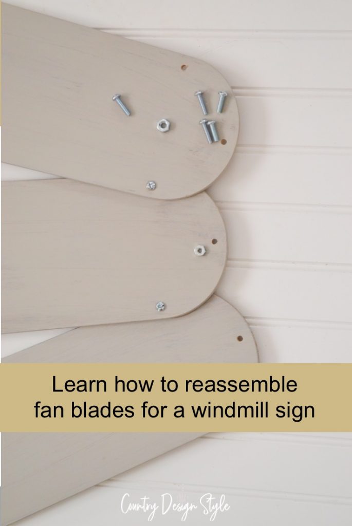 assemble the blades with screws