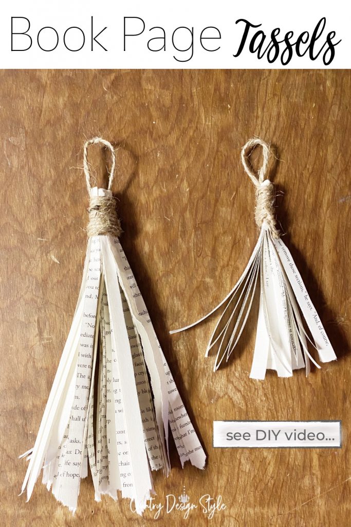 Two book page tassels finished